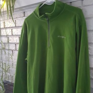 Eddie Bauer fleece quarter zip sweater